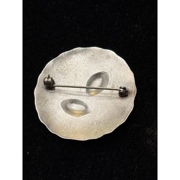 Vtg Sterling Silver Stuart Nye Hand Wrought Pine Cone Tree Holiday Brooch 1.5” - Picture 3 of 5